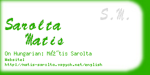 sarolta matis business card